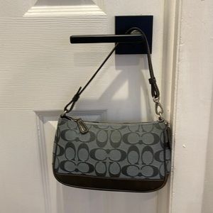 Coach small bag Blue and Brown.